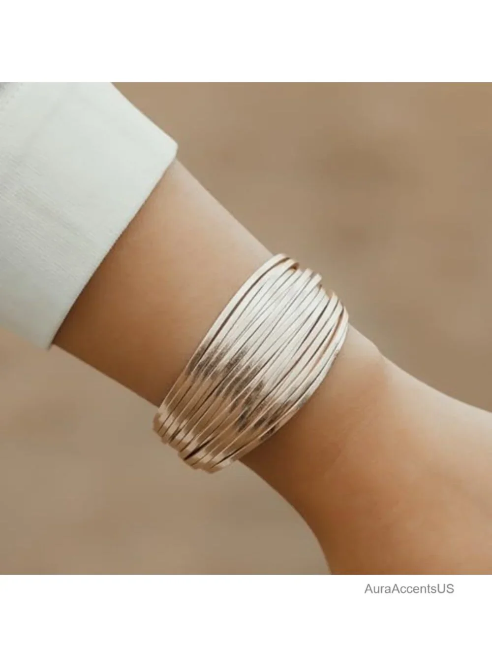 Boho Chunky Leather Wrap Bracelet Magnetic Cuff Statement